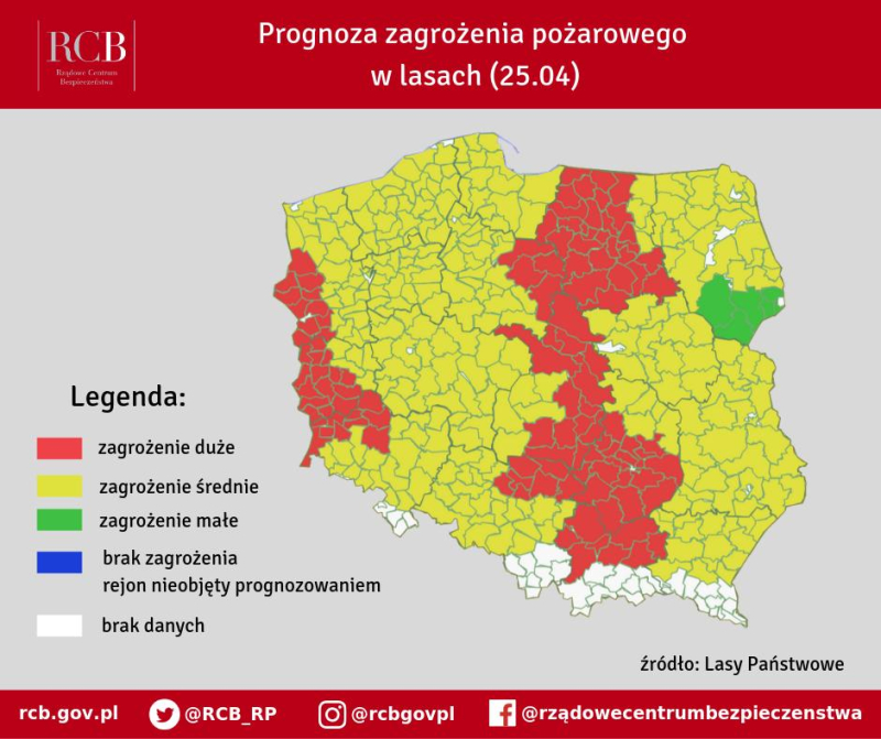 Ostrzeżenie – zagrożenie pożarowe