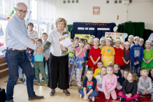 Przedszkolaki z „Iskierki” wiedzą, jak zachować się na jezdni