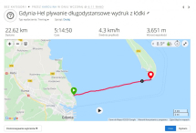 Piętnastoletnia rumianka dopłynęła z Gdyni do Helu
