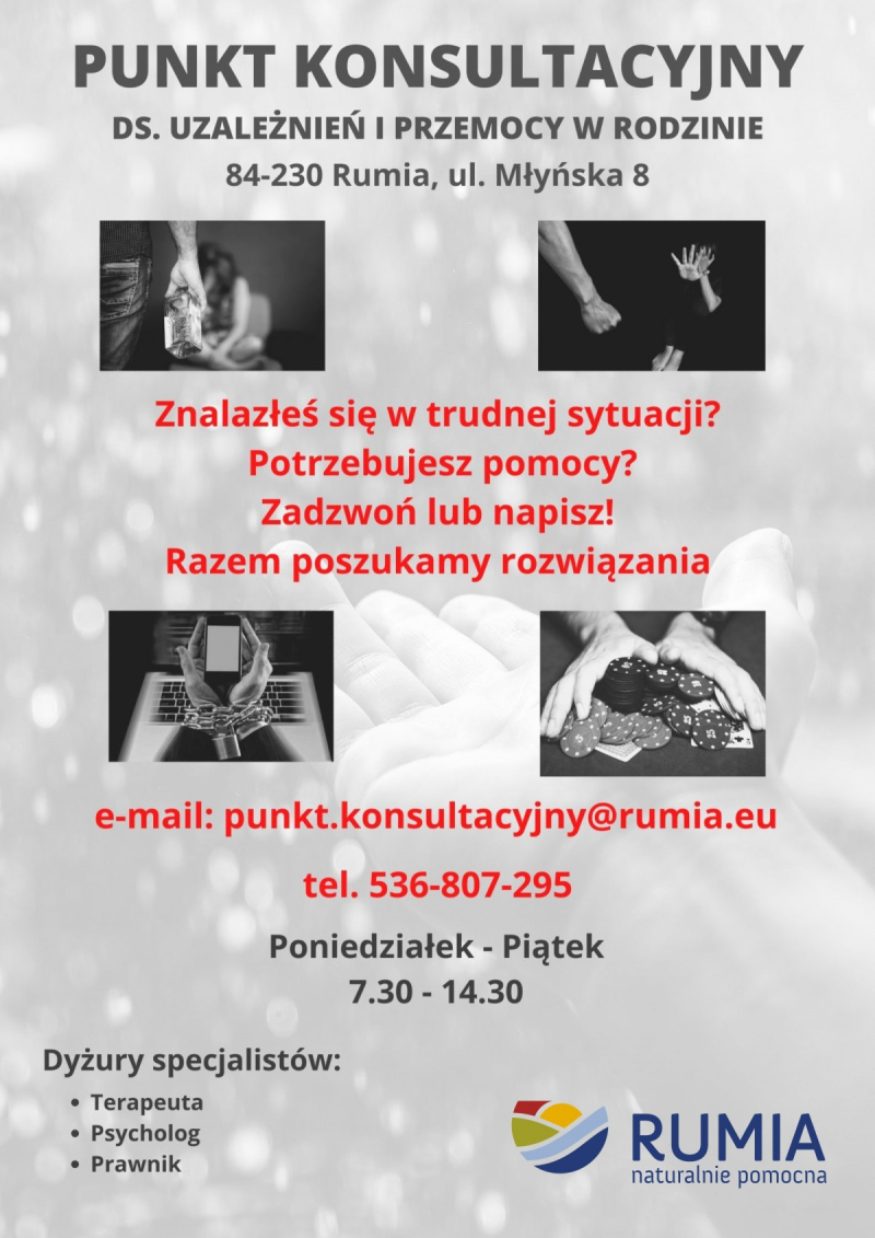 W Rumi powstał Punkt Konsultacyjny ds. Uzależnień i Przemocy w Rodzinie
