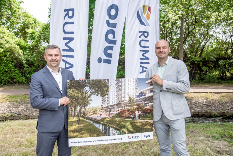 Brzeg Zagórskiej Strugi w Rumi zmieni się nie do poznania