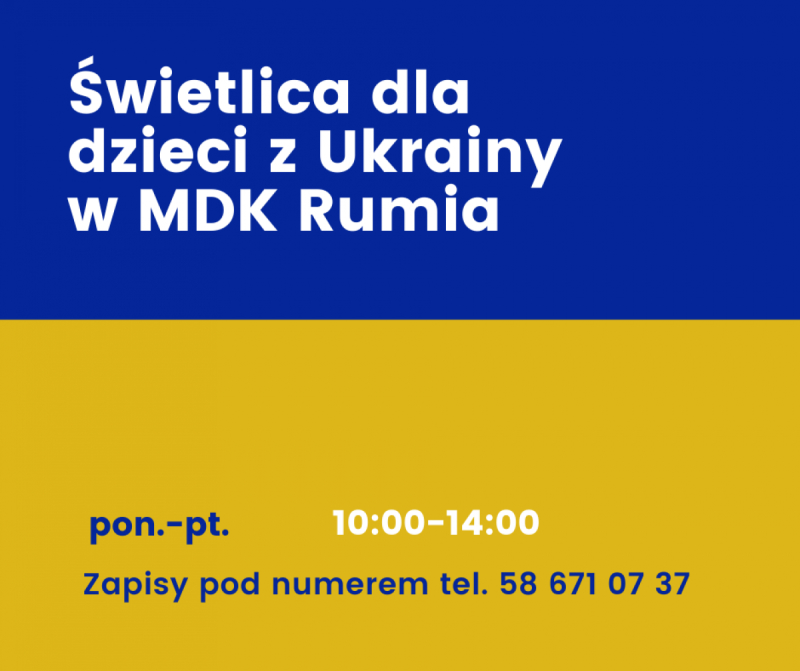 W Rumi uruchomiono świetlicę dla dzieci z Ukrainy