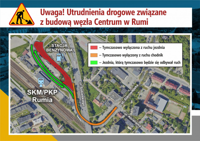 Rusza budowa węzła Centrum w Rumi. Będą utrudnienia w ruchu