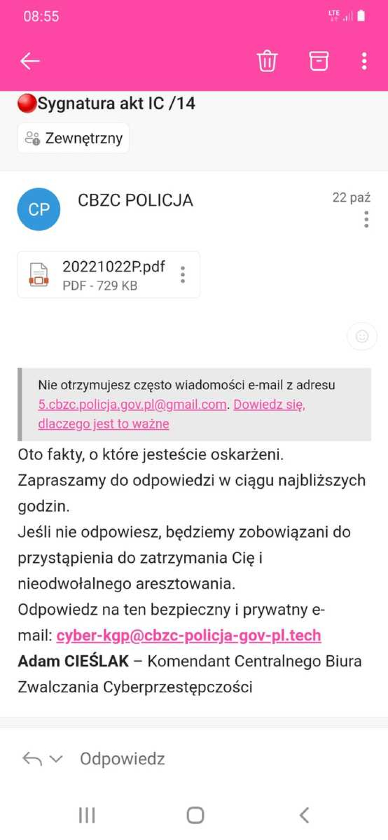 Cyberprzestępcy nadal aktywni- bądź ostrożny!