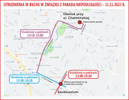 Utrudnienia w ruchu związane z miejskimi obchodami Święta Niepodległości w Rumi
