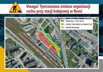 Duże zmiany organizacji ruchu w okolicy dworca kolejowego w Rumi