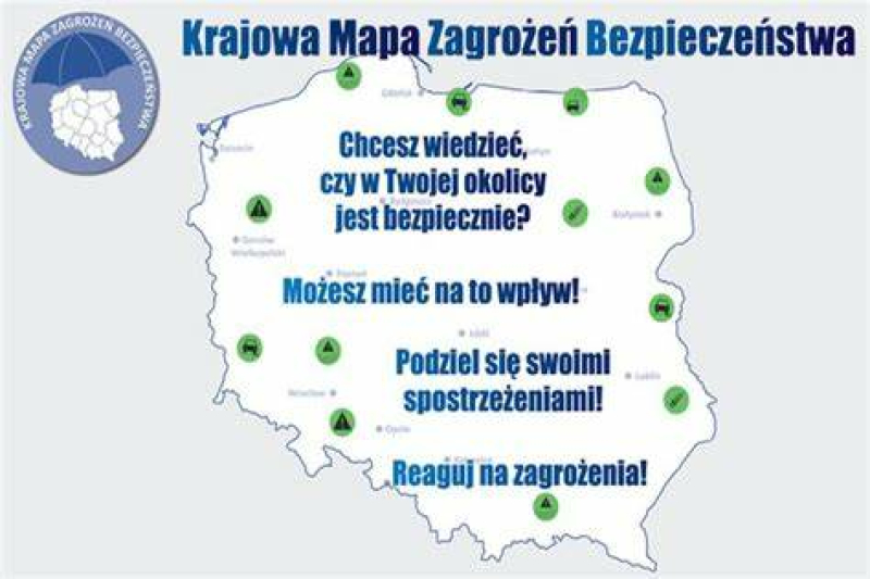 Krajowa Mapa Zagrożeń Bezpieczeństwa - każdy może zgłosić zagrożenie występujące w rejonie zamieszkania