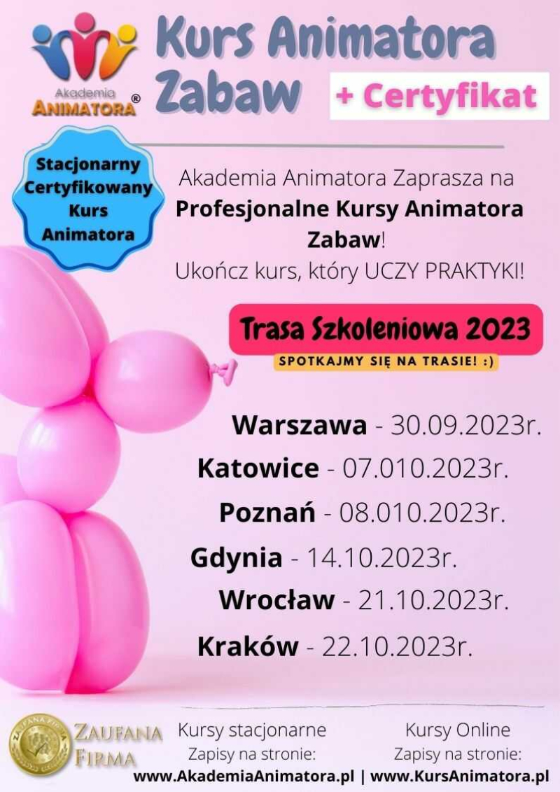 Kurs Animatora Zabaw 2023
