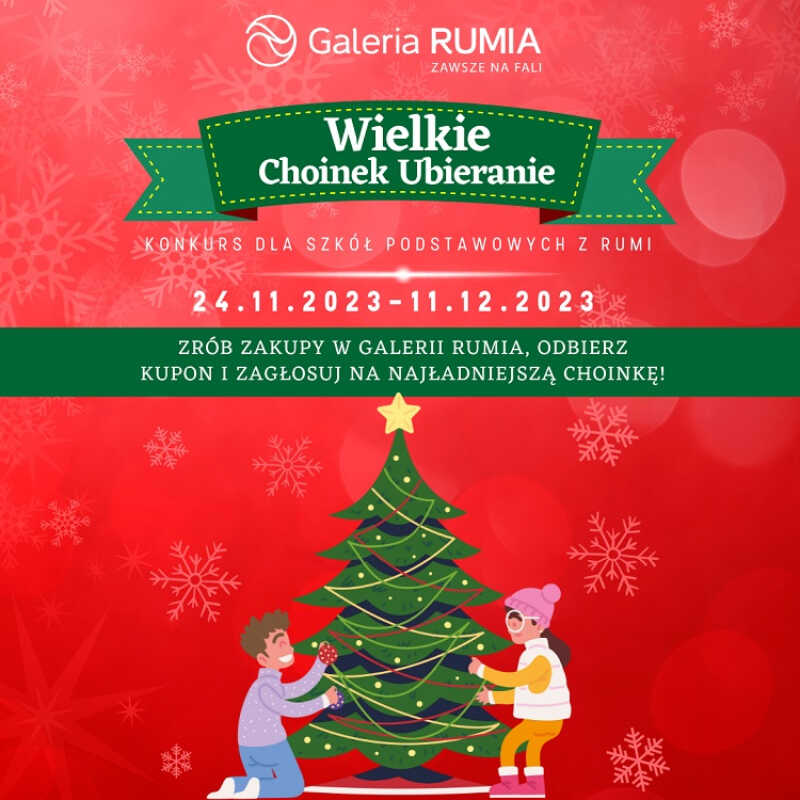 Wielkie choinek ubieranie w Galerii Rumia