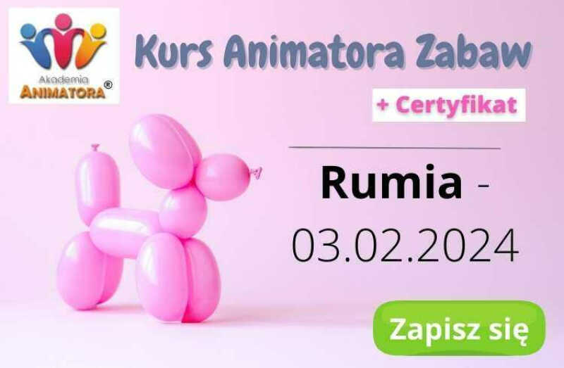 Kurs Animatora Zabaw dla Dzieci Rumia - 03.02.2024