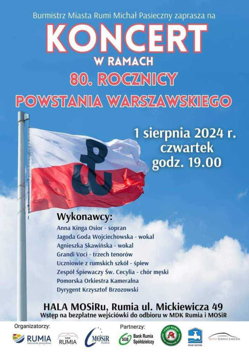 Rumia - Koncert w ramach 80. Rocznicy Powstania Warszawskiego