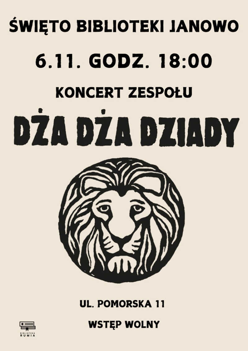 Koncert zespołu Dża Dża Dziady w Bibliotece Janowo