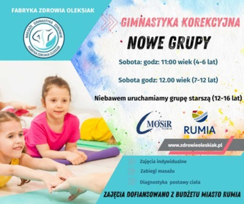 Fabryka Zdrowia Oleksiak – Nowe Grupy Gimnastyki Korekcyjnej