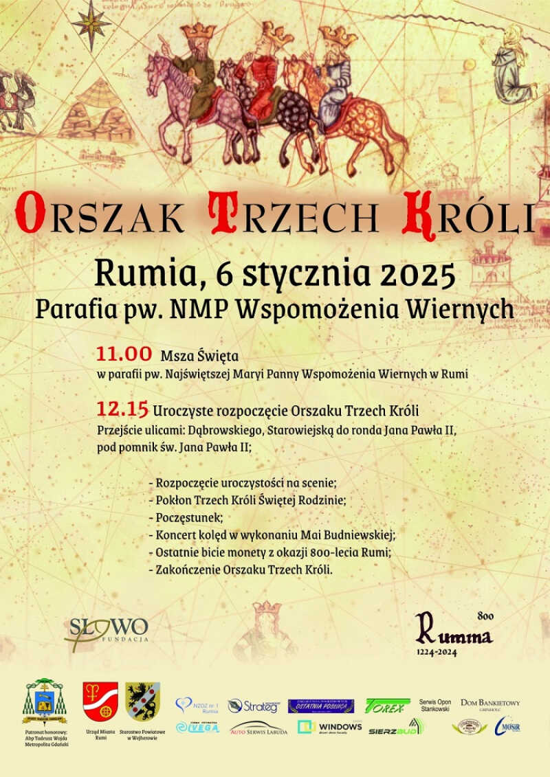 Orszak Trzech Króli w Rumi - 6 stycznia 2025r.