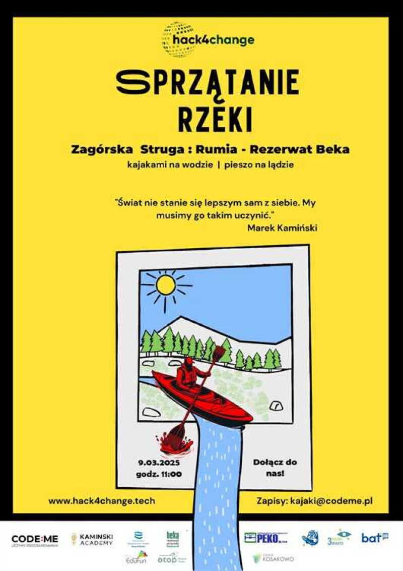 Sprzątanie rzeki w rezerwacie Beka - zaproszenie dla mieszkańców Rumi, Kosakowa i miłośników przyrody