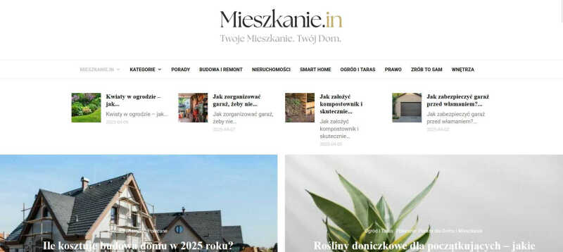 Mieszkanie.in – nowy portal pełen inspiracji i praktycznych porad dla mieszkania i domu