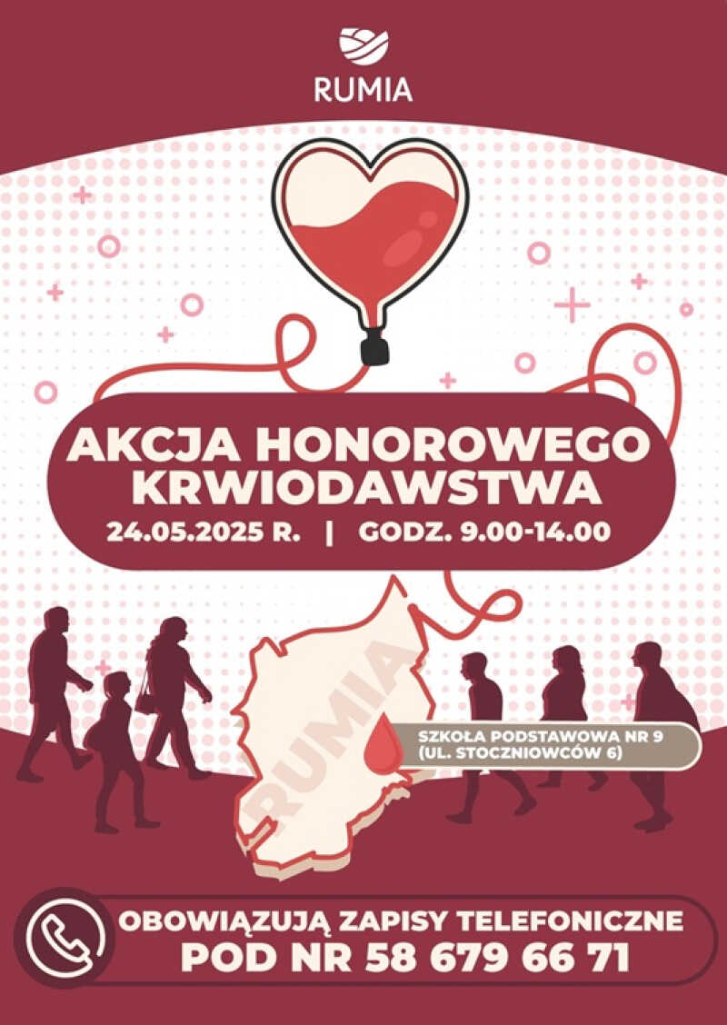 Bezcenny lek nadal potrzebny. Rumia ponownie szuka honorowych dawców krwi