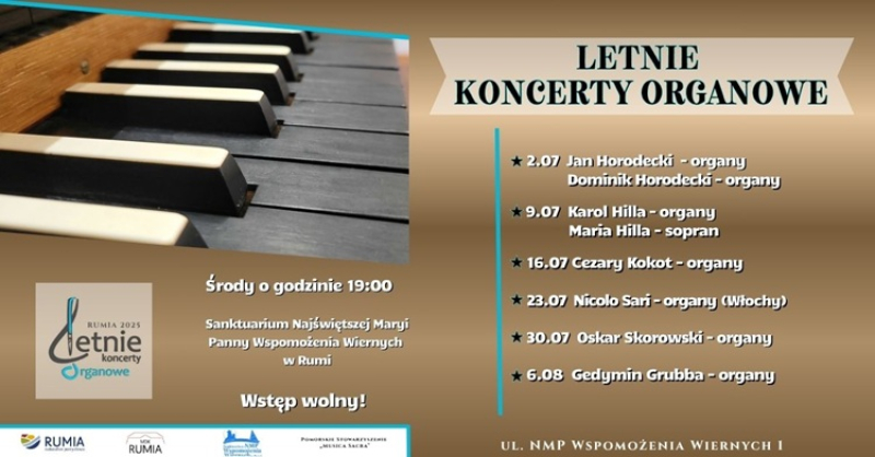 Letnie Koncerty Organowe w Rumi 2025
