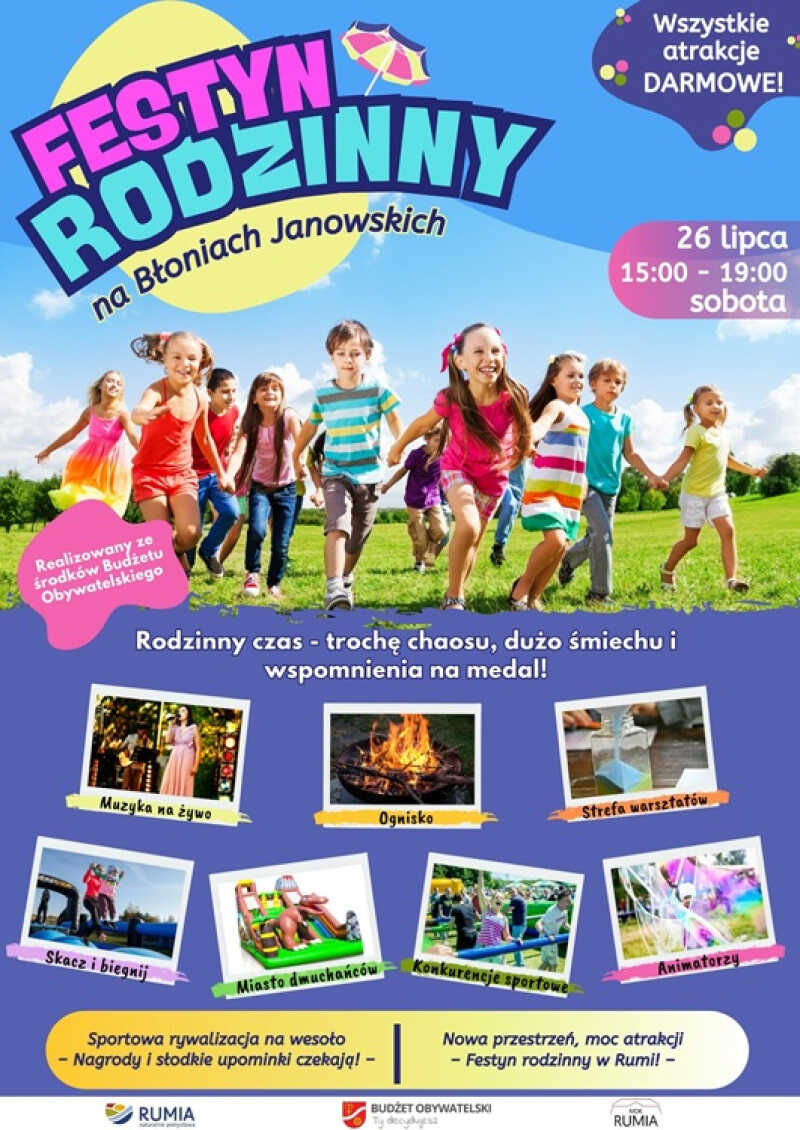 Festyn Rodzinny na Błoniach Janowskich 26 lipca!