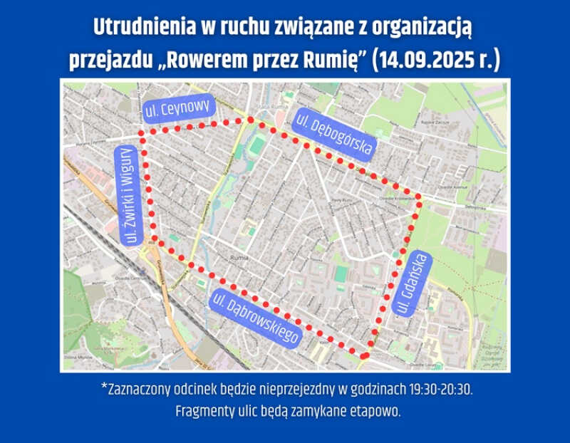 Będą utrudnienia na drogach związane z miejskimi przejazdami rowerowymi – edycja 2025