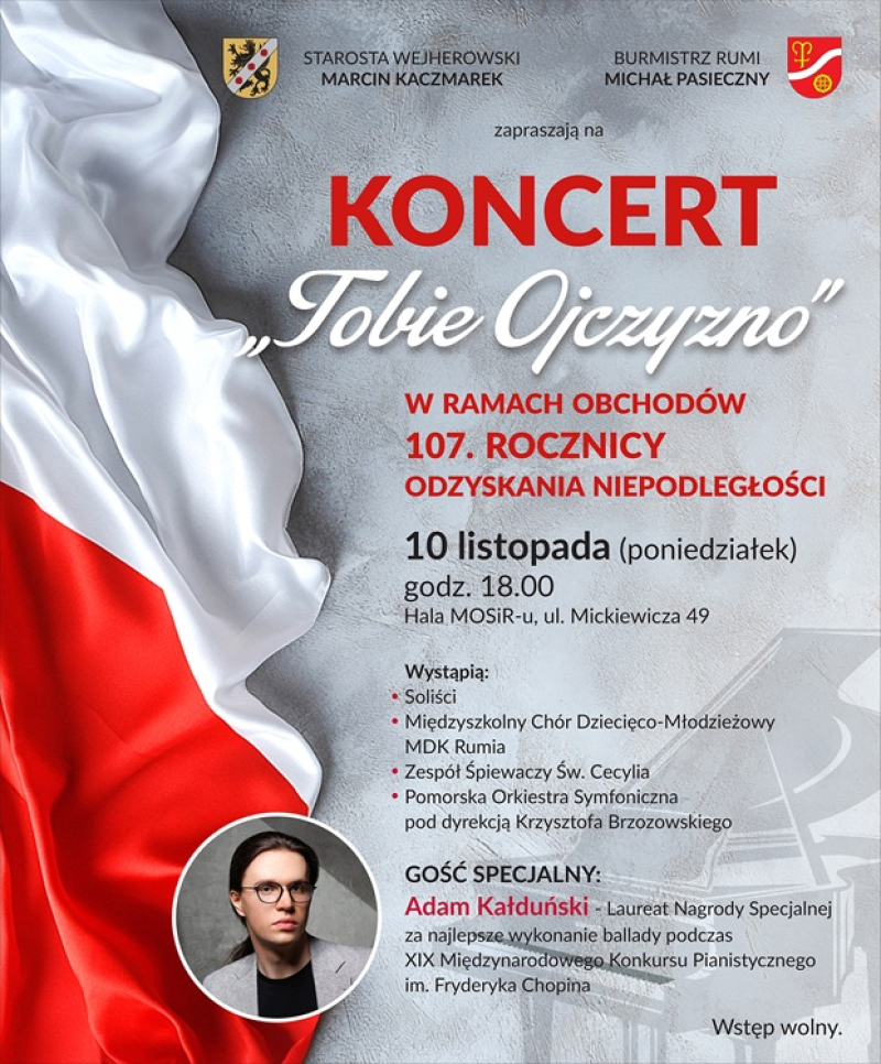 Koncert - Tobie Ojczyzno - w Rumi - 10 listopada 2025