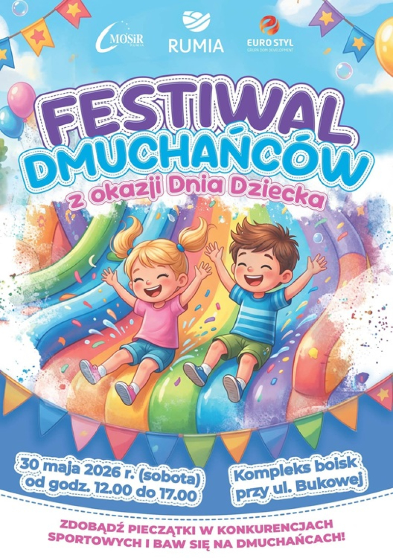 Dzień Dziecka 2026 w Rumi. Festiwal Dmuchańców i Sportu!
