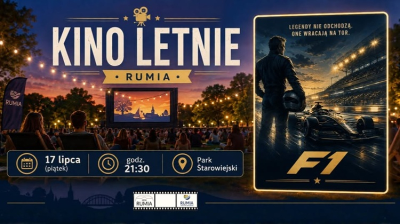 Kino Letnie w Rumi - bezpłatny seans "F1" w Parku Starowiejskim