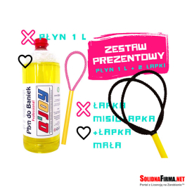 Bańkowy Zestaw Prezentowy – Płyn do baniek 1l + Łapka Mała + Misiołapka