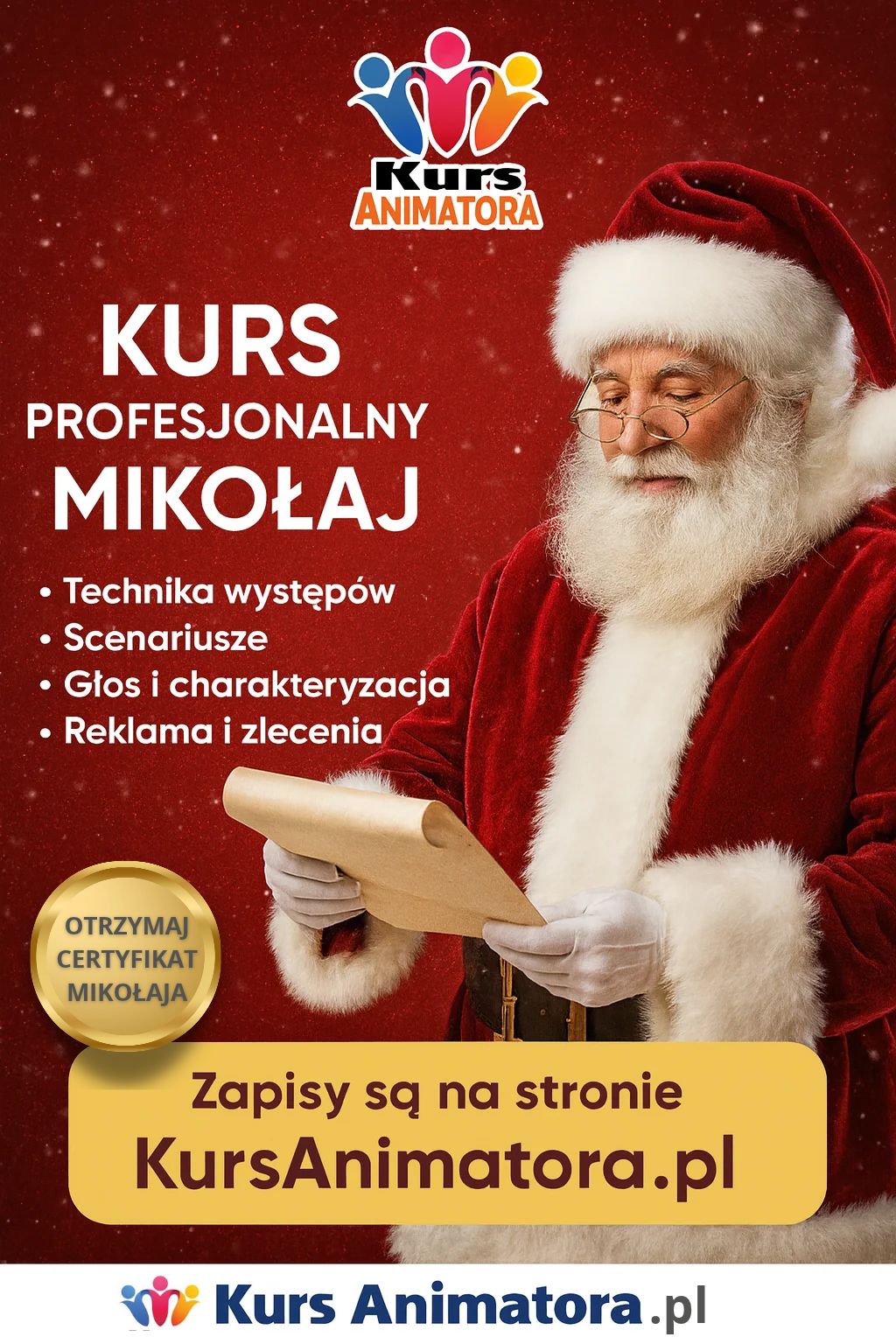 Kurs Profesjonalny Mikołaj - KursAnimatora.pl